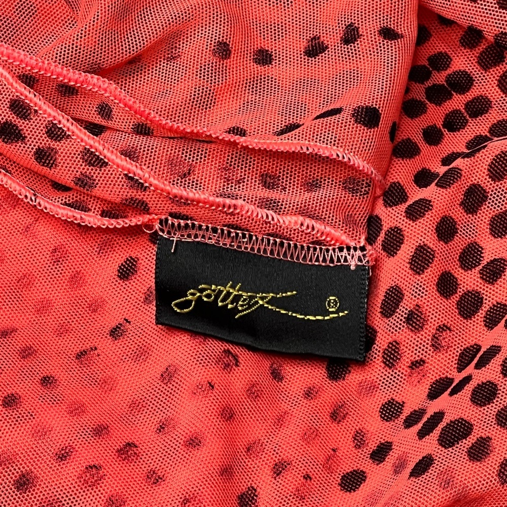 Gottex - Peachy and Black Leopard Print Wrap/Scarf - Picture 13 of 14